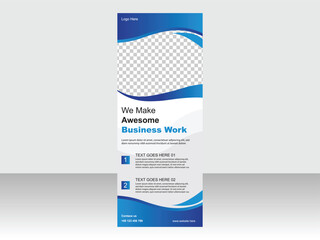 Modern corporate colorful roll up standee banner design template