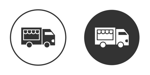 Food truck icon clipart element. stroke art design graphics