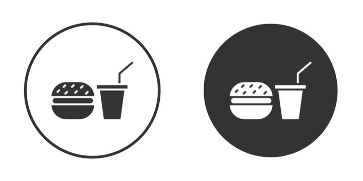 Naklejki Fast food icon clipart element. stroke art design graphics