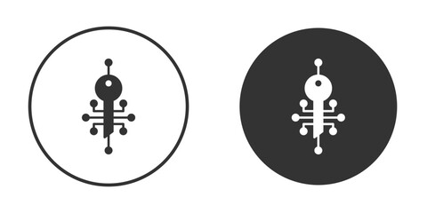 Digital key icon clipart element. stroke art design graphics