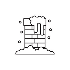 Chimney icon, Symbol Outline icon Transparent background
