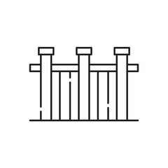 Fence icon, Wood fencing, Symbol Outline icon Transparent background