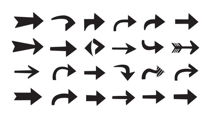 Diverse Arrow Collection Depicting Varied Directions and Styles Featuring Creative and Directional Arrow Designs for Wayfinding and Visual Communication