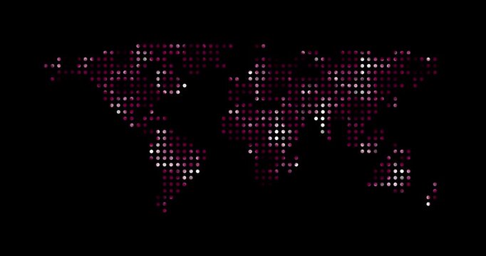 modern dotted world map, Digital globe featuring a network of interconnected dots and binary code, representing a global communication and business concept