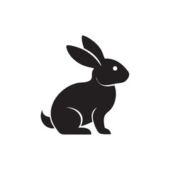 Obraz premium black rabbit silhouette images