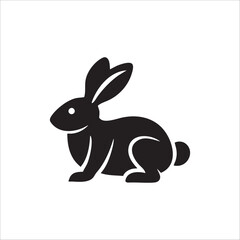 Fototapeta premium black rabbit silhouette images