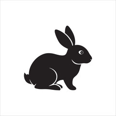 Obraz premium black rabbit silhouette images