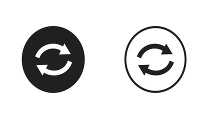 Circular Arrows Refresh Reload Recycle Icons Set