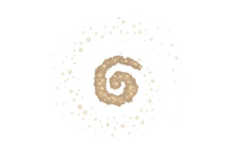 Fototapeta premium Glittering golden spiral swirling dynamically, sparkling with luminous particles against translucent backdrop, representing elegance and celebratory energy