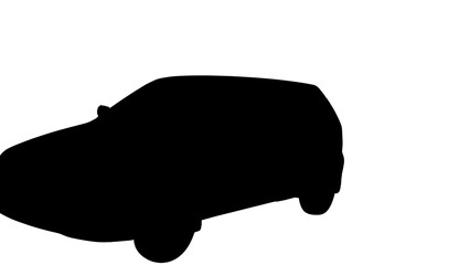 Car with Copy Text Space. Modern Vehicle Element for Transport, Travel, and Automotive-Themed Designs. PNG File