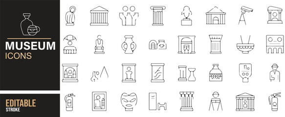 Museum and Artifact Icon Collection for Use in Art, Architecture, and History Projects