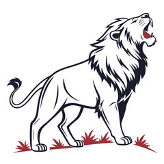 lione face body icon white background