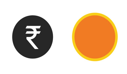 Indian Rupee Symbol in Two Color Variations