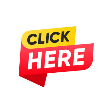 Click here Button Label Vector Design