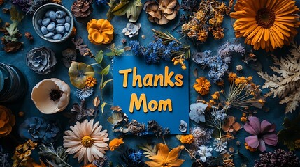 Floral design thanks mom colorful tribute photos