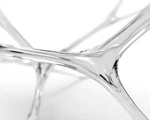 Abstract Modern Glass Table Leg Design