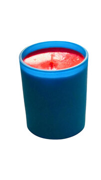 Blue and Red Candle Vector Made From Original Photo