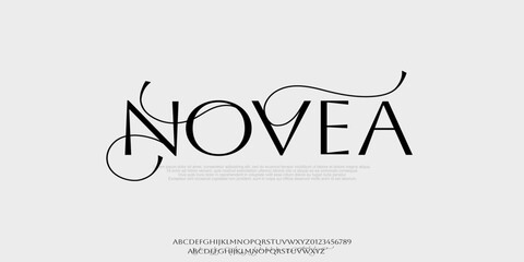 Elegant Luxury Classic Fonts,Modern Serif lettering font,Uppercase Typeface design,Beauty shop ,vintage decorative. Vector Illustration