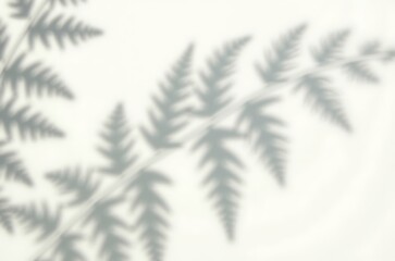 Serene Plant Silhouette Shadow Soft Pastel Monochrome Botanical Image ai generated