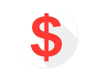 Obraz premium Bold Dollar Sign ($) Graphic, Freisteller