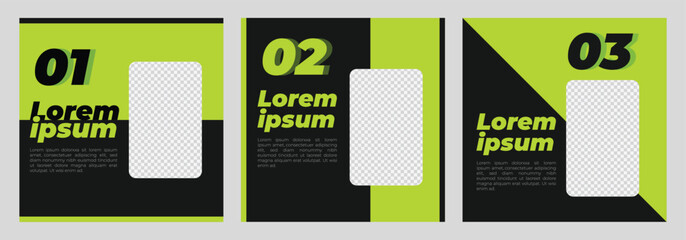 Business social media post banner template. Set of Editable square banner template design. Modern engaging banner with abstract circle elements. Square carousel post template for all social platforms. © Shuvro