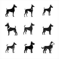 silhouette, vector, dog, h
orse, animal, pet, 