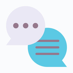 Chat Vector Icon, Isolated Vector Flat Style Icon,