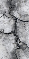 Obraz premium Closeup Gray Cracked Concrete Texture.