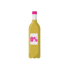Yellow Non-Alcoholic Beverage Bottle Vector Illustration