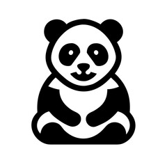 Adorable Panda Bear Sitting Icon Free Vector Illustration for Websites and Designs