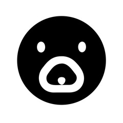 Cute Pig Snout Icon Vector Illustration Round Animal Face Design for Farm Animal Themed Projects, Mascot, Icon, or Logo