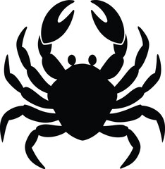 Crab silhouette vector art illustration