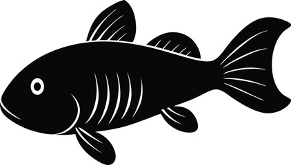 Corydoras silhouette vector art illustration