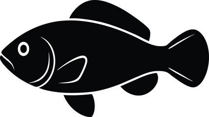 Dottyback silhouette vector art illustration