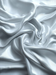 Obraz premium Elegant White Silk Fabric with Soft Folds and Luxurious Texture