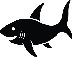 Goblin Shark silhouette vector art illustration