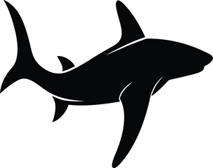 Obraz premium Hammerhead Shark silhouette vector art illustration