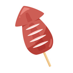 イカ焼きのイラスト素材