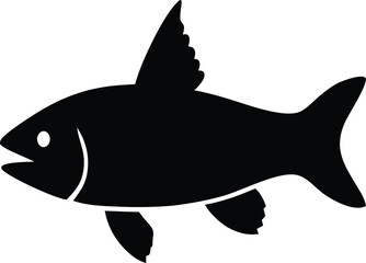 Loach silhouette vector art illustration