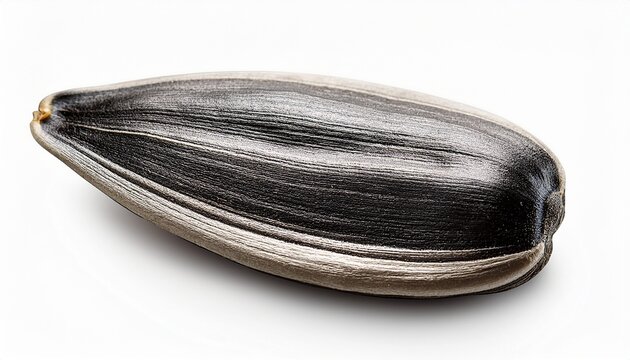 natural sunflower seed kernel isolated on white background