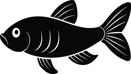 Peacock Gudgeon silhouette vector art illustration