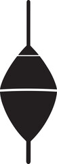 Fishing Float Silhouette Vector Format – Black Fishing Equipment Illustration