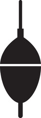 Fishing Float Silhouette Vector Format – Black Fishing Equipment Illustration