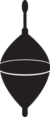 Fishing Float Silhouette Vector Format – Black Fishing Equipment Illustration