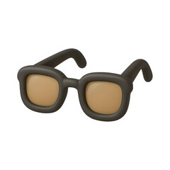 3d sunglasses icon isolated on transparent background. fashion or style concept
