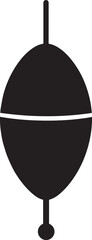 Fishing Float Silhouette Vector Format – Black Fishing Equipment Illustration