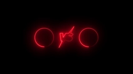 neon Verses 3D text pink and blue Game Play, and fight scene concept Motion graphics Animation 4k. Abstract neon verses animated isolated on black background. - Powered by Adobe