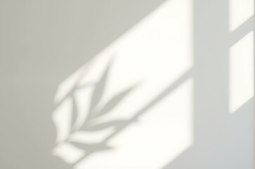 Delicate Leaf Shadow Overlay Grayscale Interior Room Light Pattern ai generated
