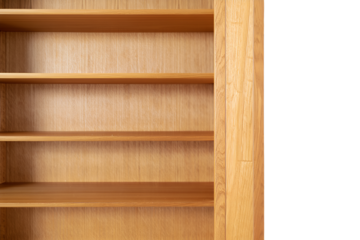 Wingate wood bookcase displayed tall isolated on transparent background
