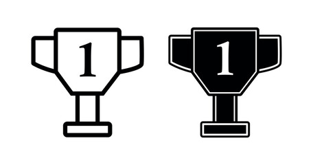 trophy and awards. trophy icon. cup icon. world cup icon. champion cup icon png and vector illustration on transparent background